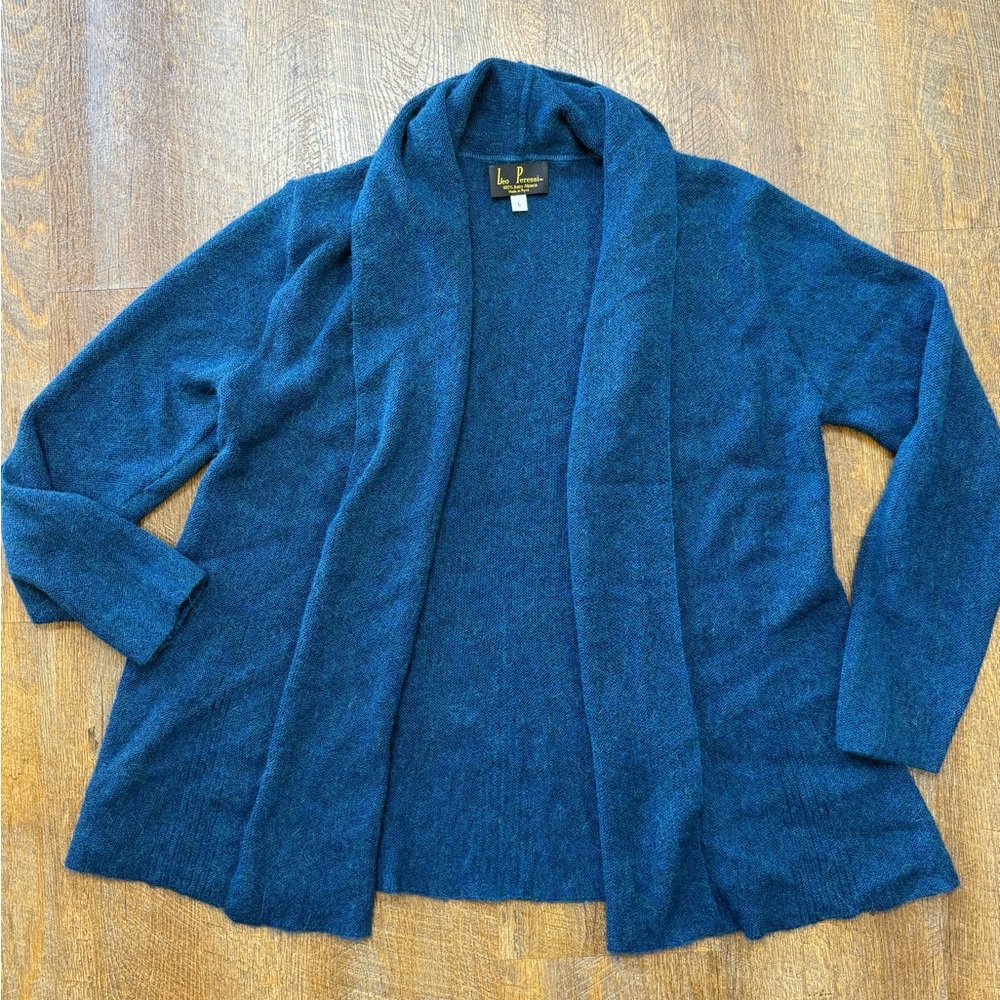 LEO PERESSI 100% baby alpaca cardigan sz.L